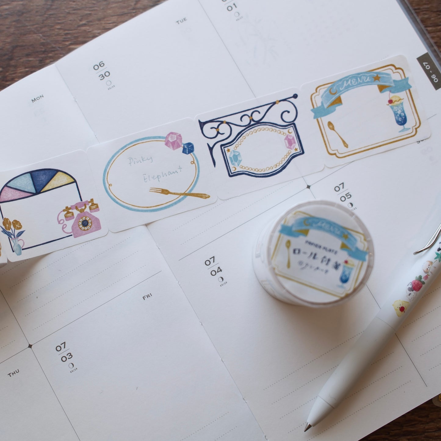Papier Platz x A La Carudou Sticky Memo Roll - Gem Kissaten