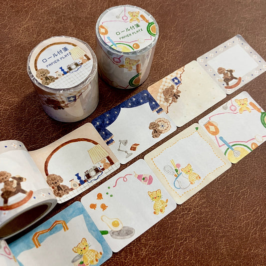 Papier Platz x Nakauchi Waka Sticky Memo Roll, 2 designs