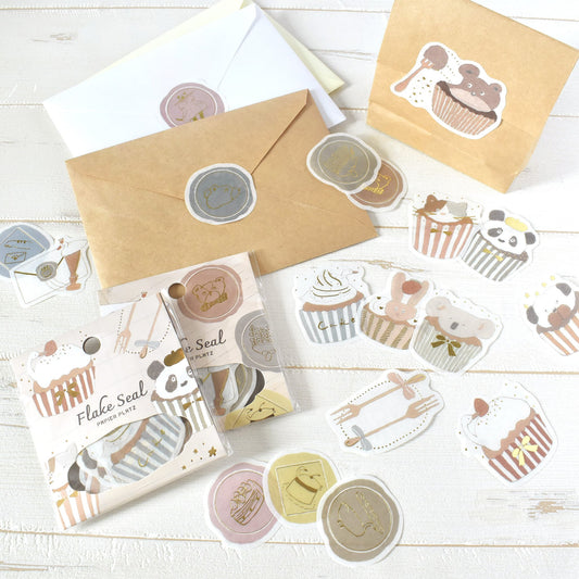 Papier Platz x Tobimatsu Shoichiro Gold Foil Sticker Packet, 2 designs