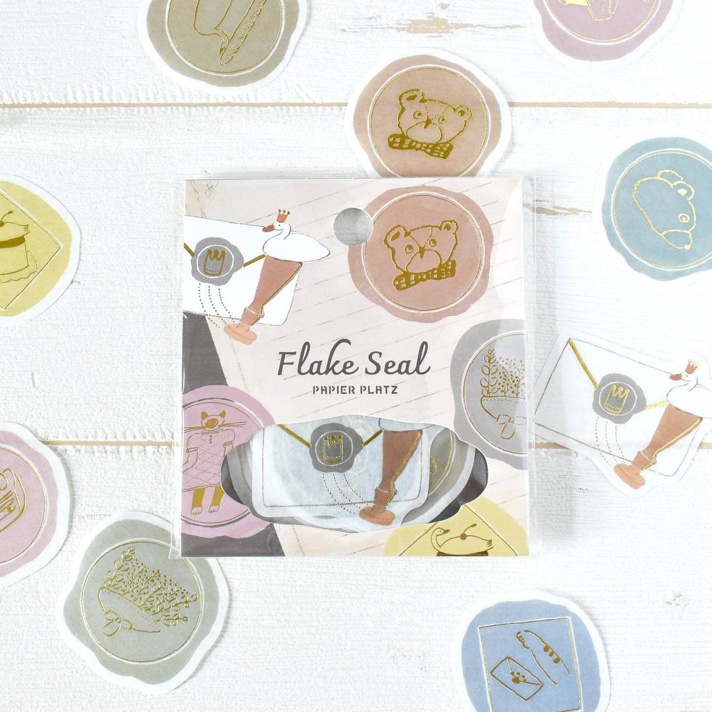 Papier Platz x Tobimatsu Shoichiro Gold Foil Sticker Packet, 2 designs