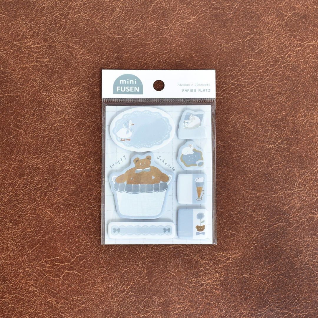 Papier Platz x Tobimatsu Shoichiro Mini Fusen Sticky Notes, 2 designs