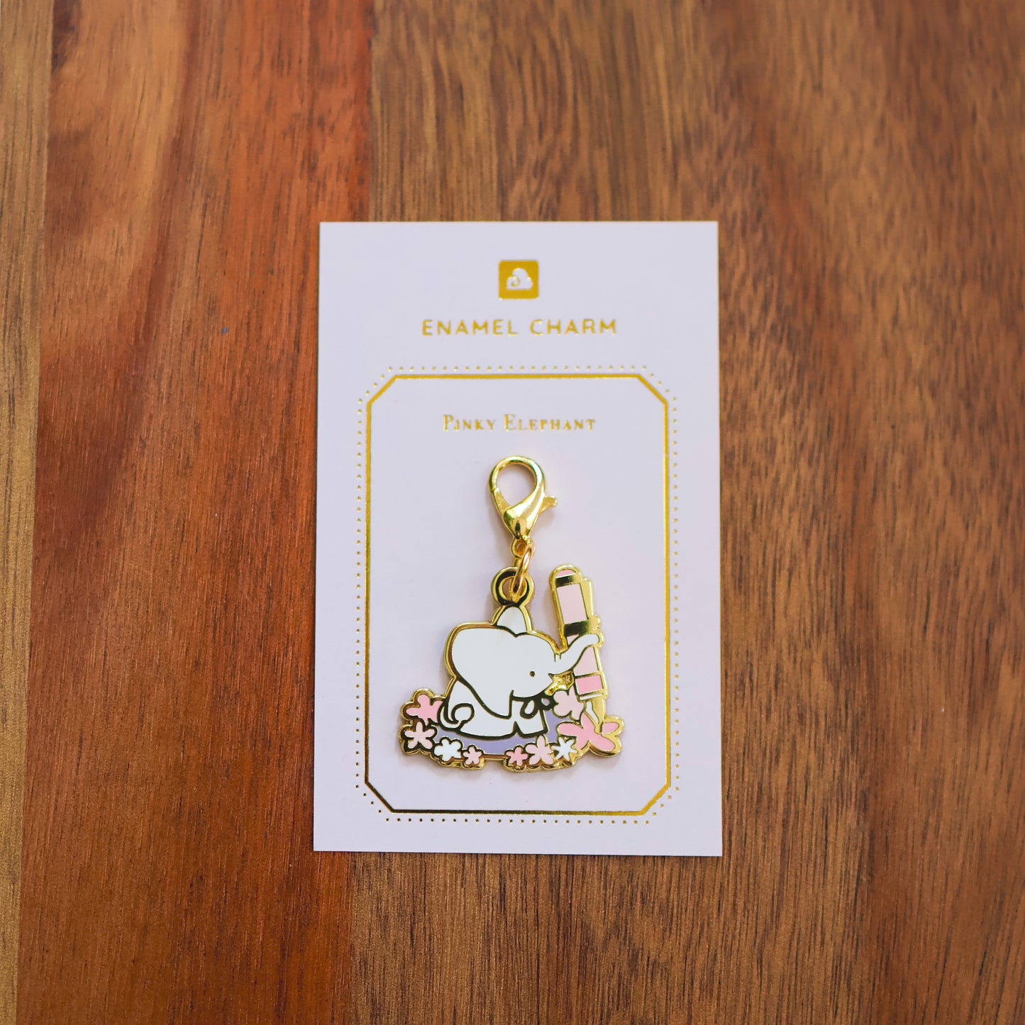 Pinky Elephant x Thousand Skies Elephant Enamel Charm