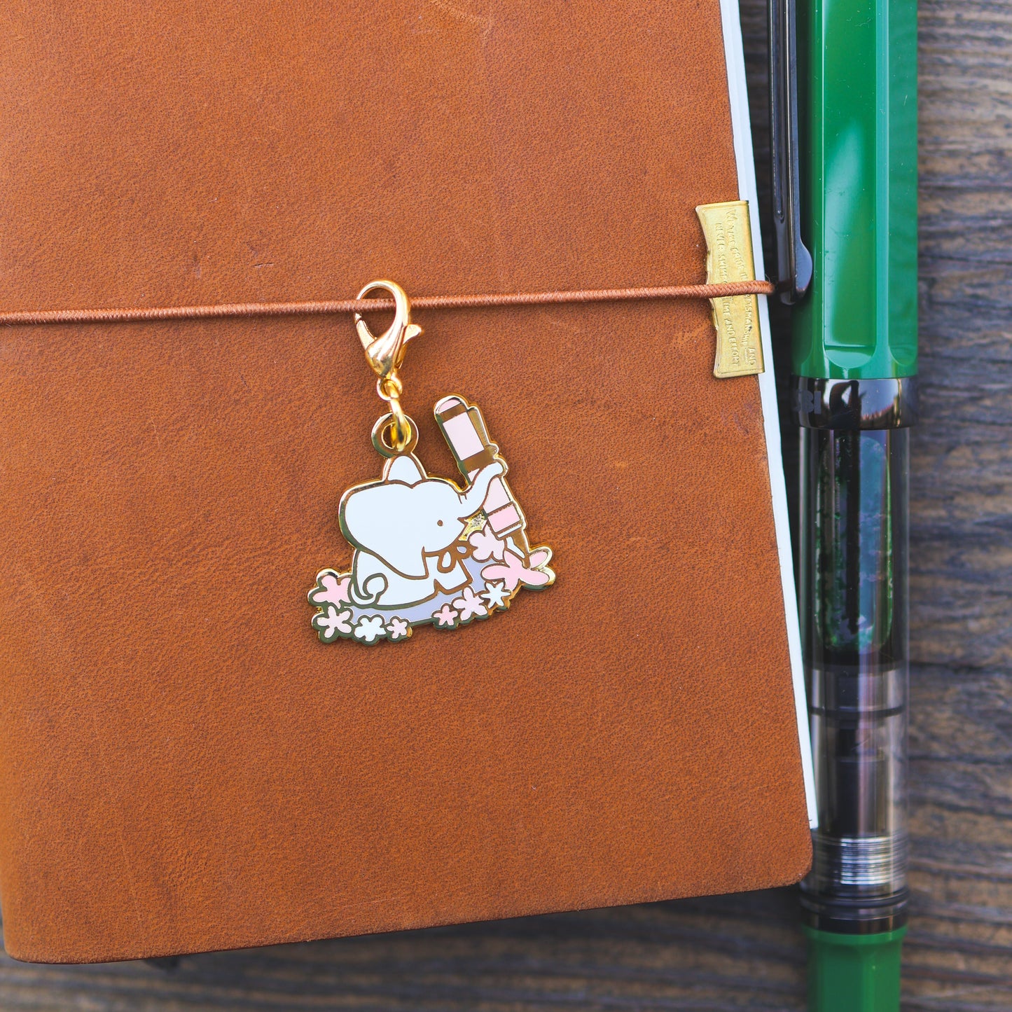 Pinky Elephant x Thousand Skies Elephant Enamel Charm