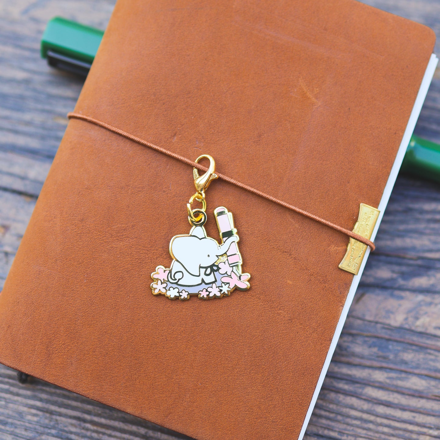 Pinky Elephant x Thousand Skies Elephant Enamel Charm