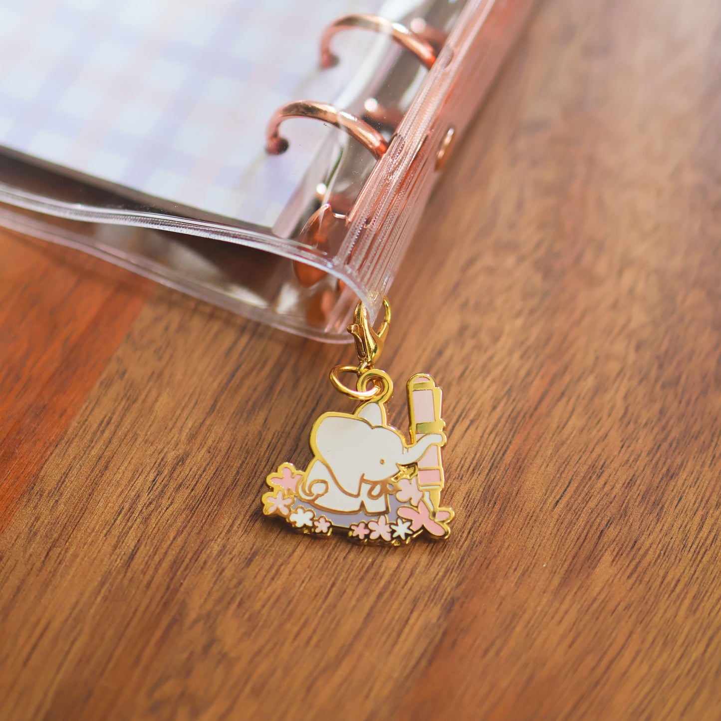 Pinky Elephant x Thousand Skies Elephant Enamel Charm