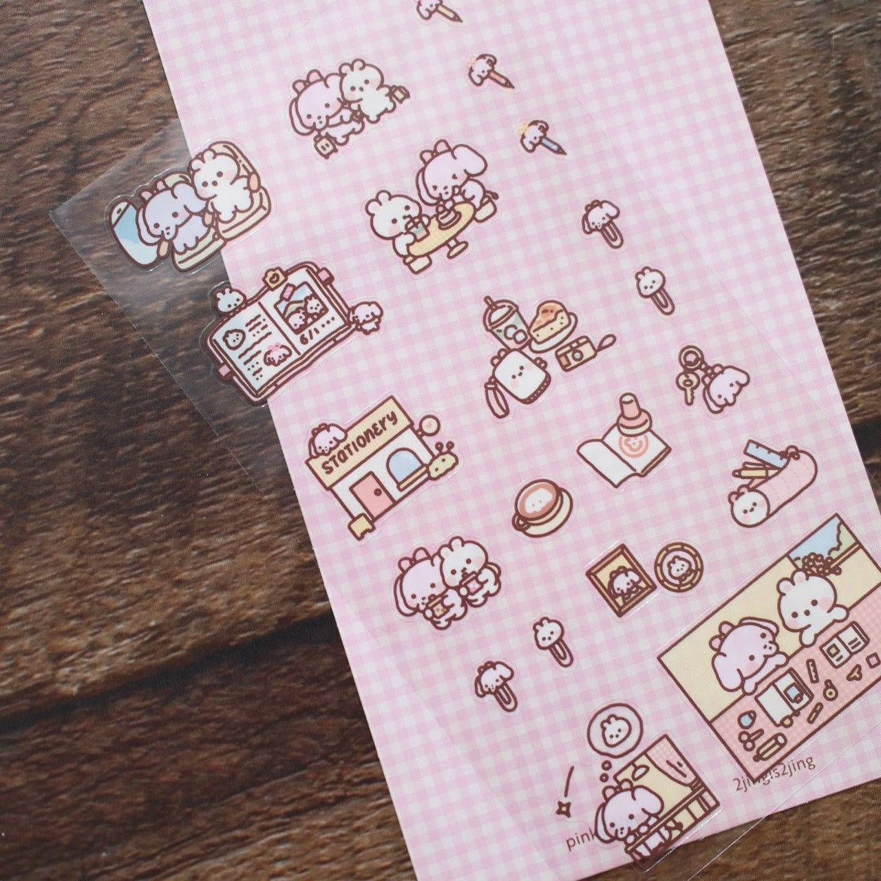 Pinky Elephant x 2jing2jing Sticker - Little Moments with Friends, Exclusive