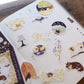 Teayou x Pinky Elephant Gold Foil Flake Sticker Packet - Cat and Stars
