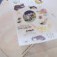 Teayou x Pinky Elephant Gold Foil Sticker Sheet - Cat and Stars