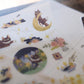 Teayou x Pinky Elephant Gold Foil Sticker Sheet - Cat and Stars