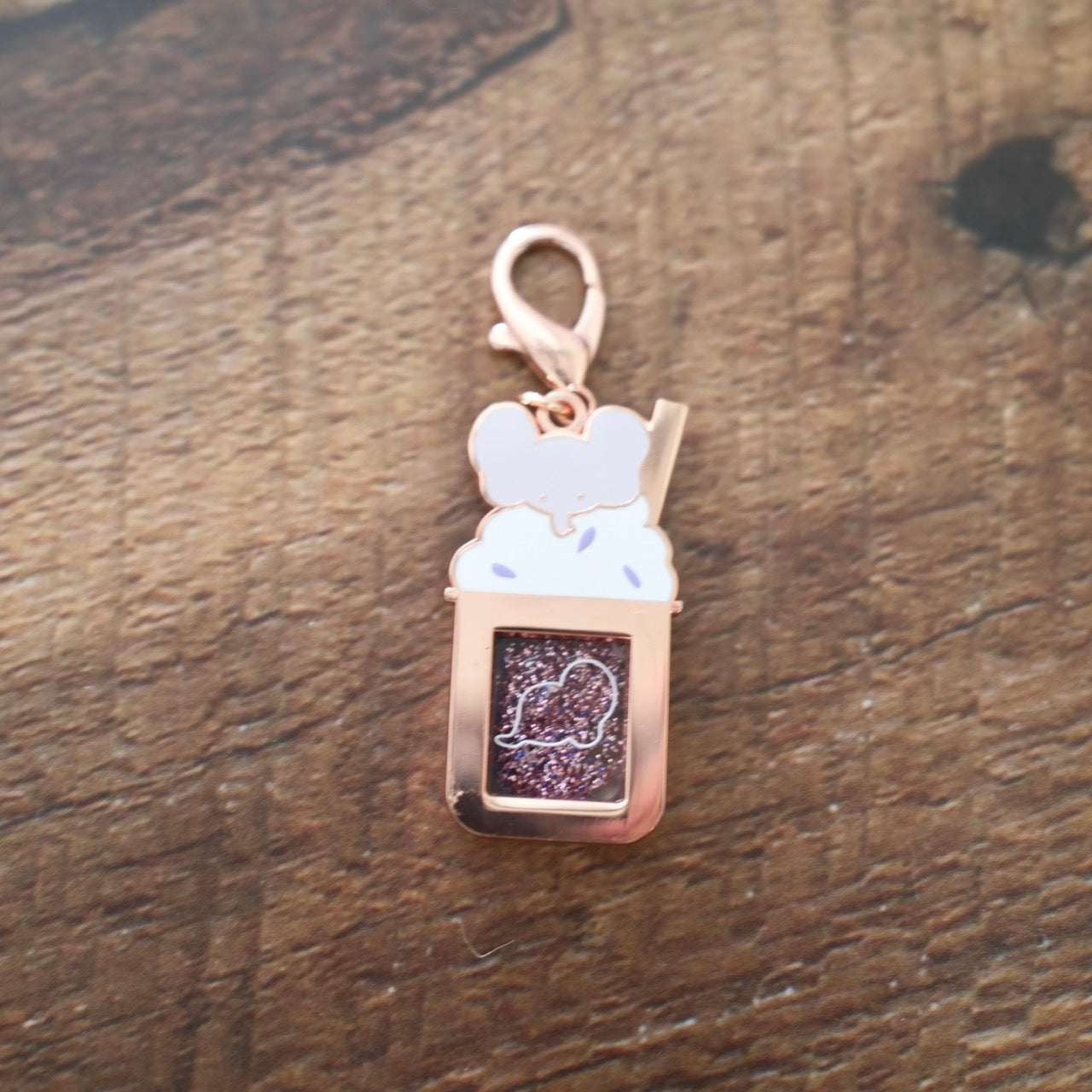 Pinky Elephant x Thousand Skies Elephant Enamel Charm  - Lavender Latte