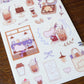 Pinky Elephant x Thousand Skies Washi Sticker Sheet - Lavender Cafe