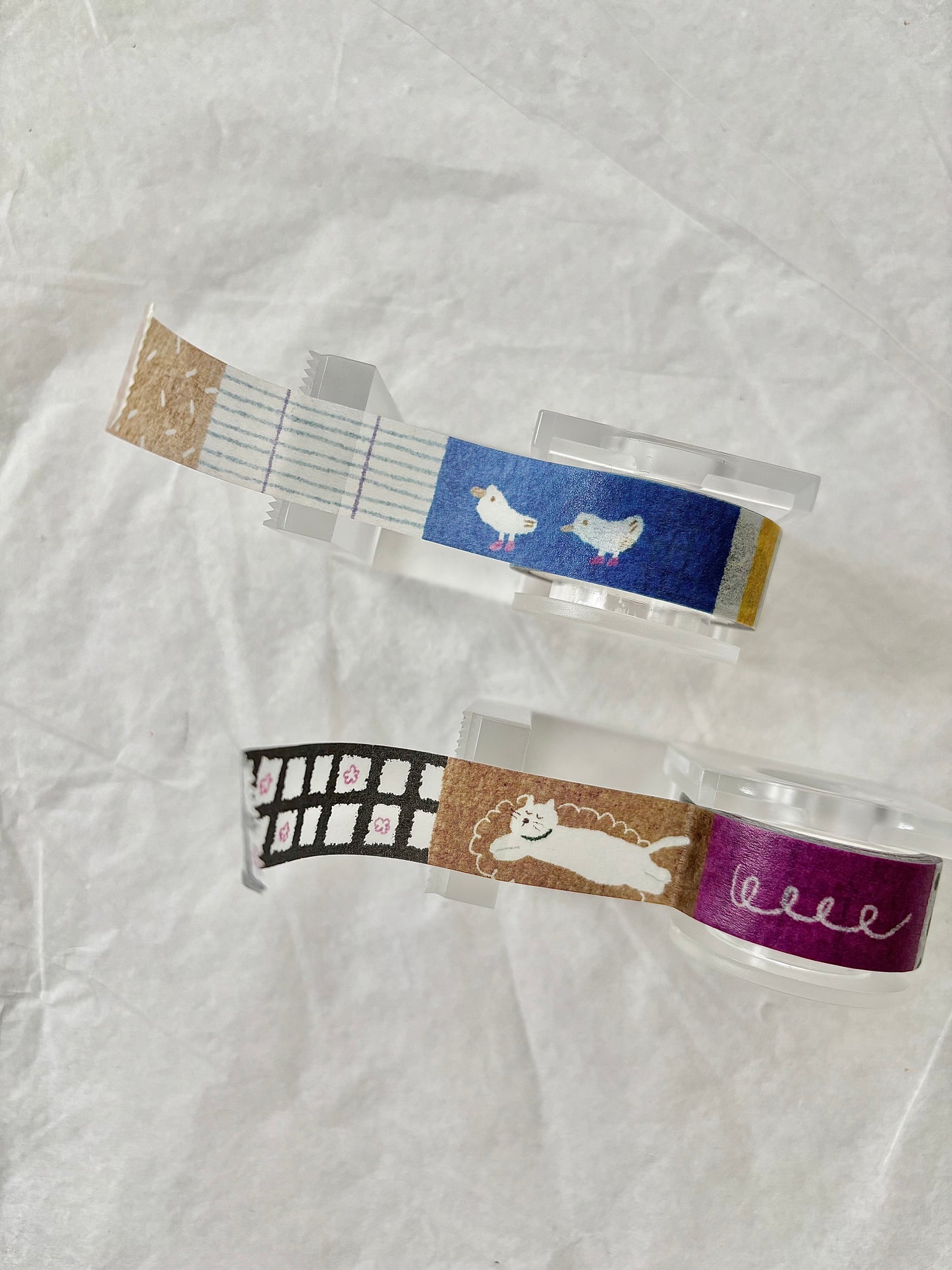 Pion Slim Washi Tape, Cat on the Rug, 2 designs