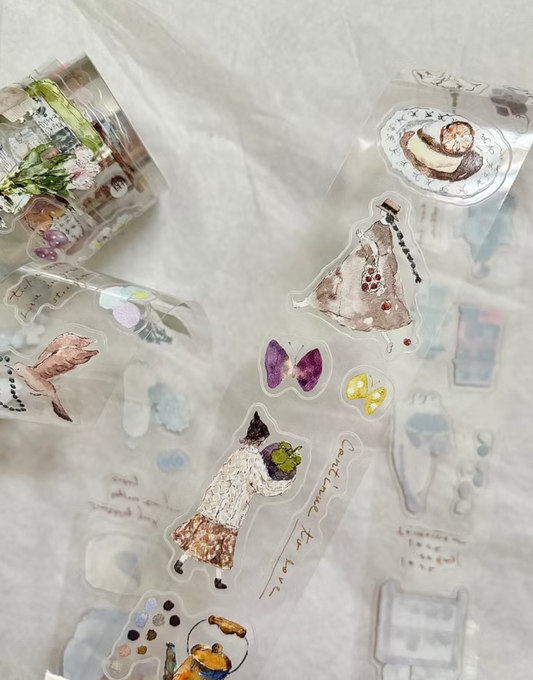 Pion "mini girl" Kiss-Cut Clear PET Tape