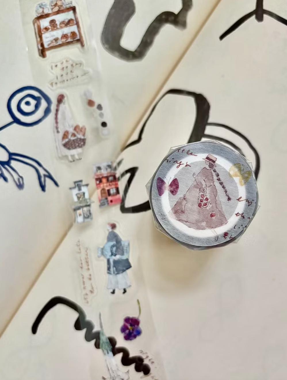 Pion "mini girl" Kiss-Cut Clear PET Tape