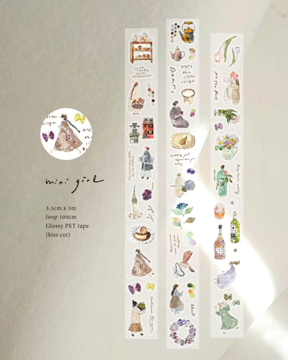 Pion "mini girl" Kiss-Cut Clear PET Tape