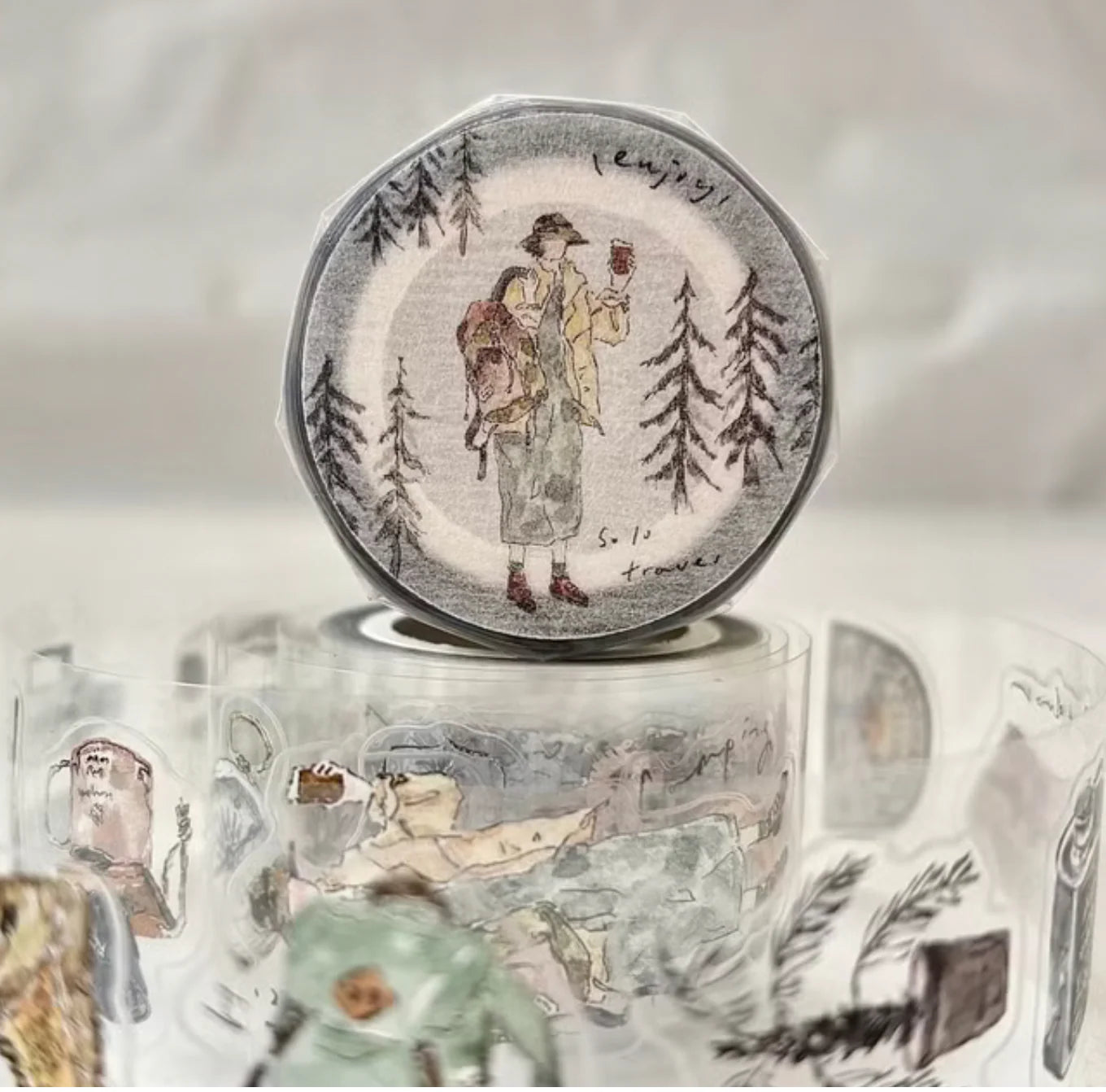 Pion "Solo Travel" Kiss-Cut Clear PET Tape