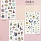 Pion Kiss-cut Washi Sticker, 3 designs