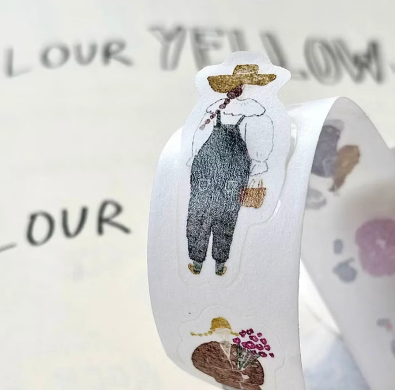 Pion "Artsy Girl" Kiss-cut Washi Tape