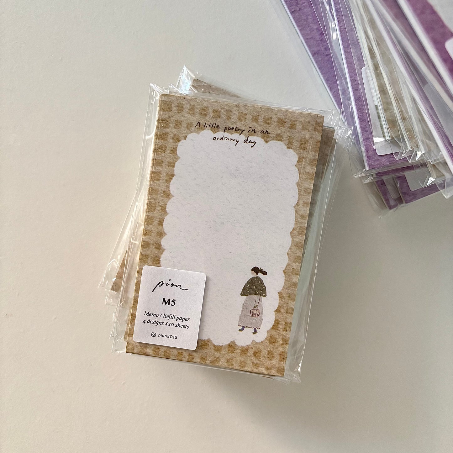 Pion Mini 5 Size Memo Paper, 2 designs