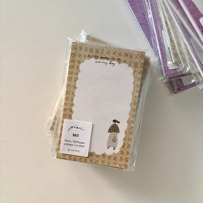 Pion Mini 5 Size Memo Paper, 2 designs