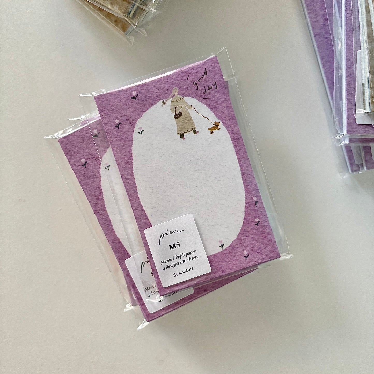 Pion Mini 5 Size Memo Paper, 2 designs