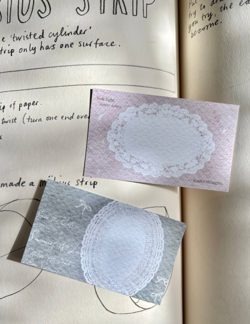 Pion Memo Card Set - Lace Frame