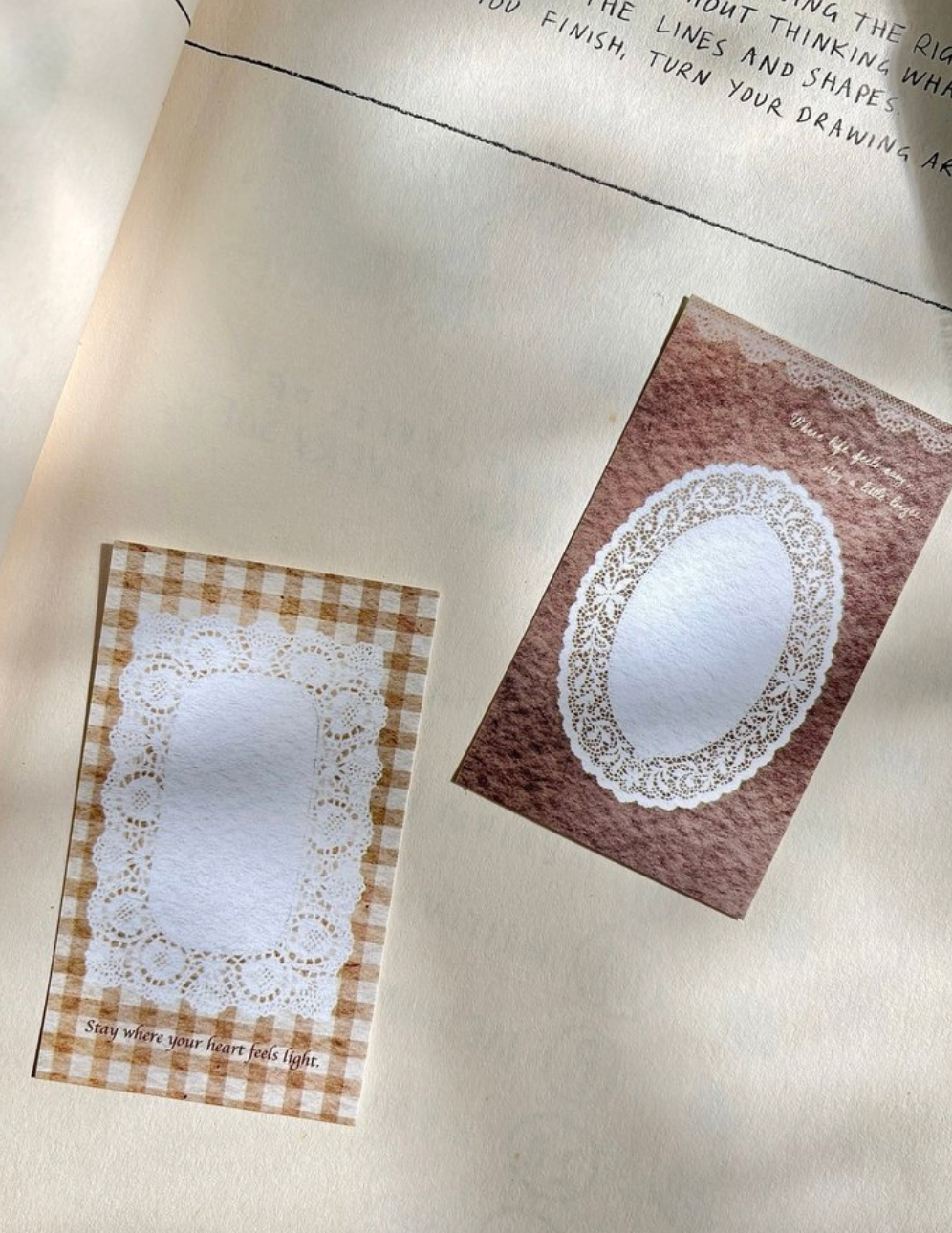 Pion Memo Card Set - Lace Frame