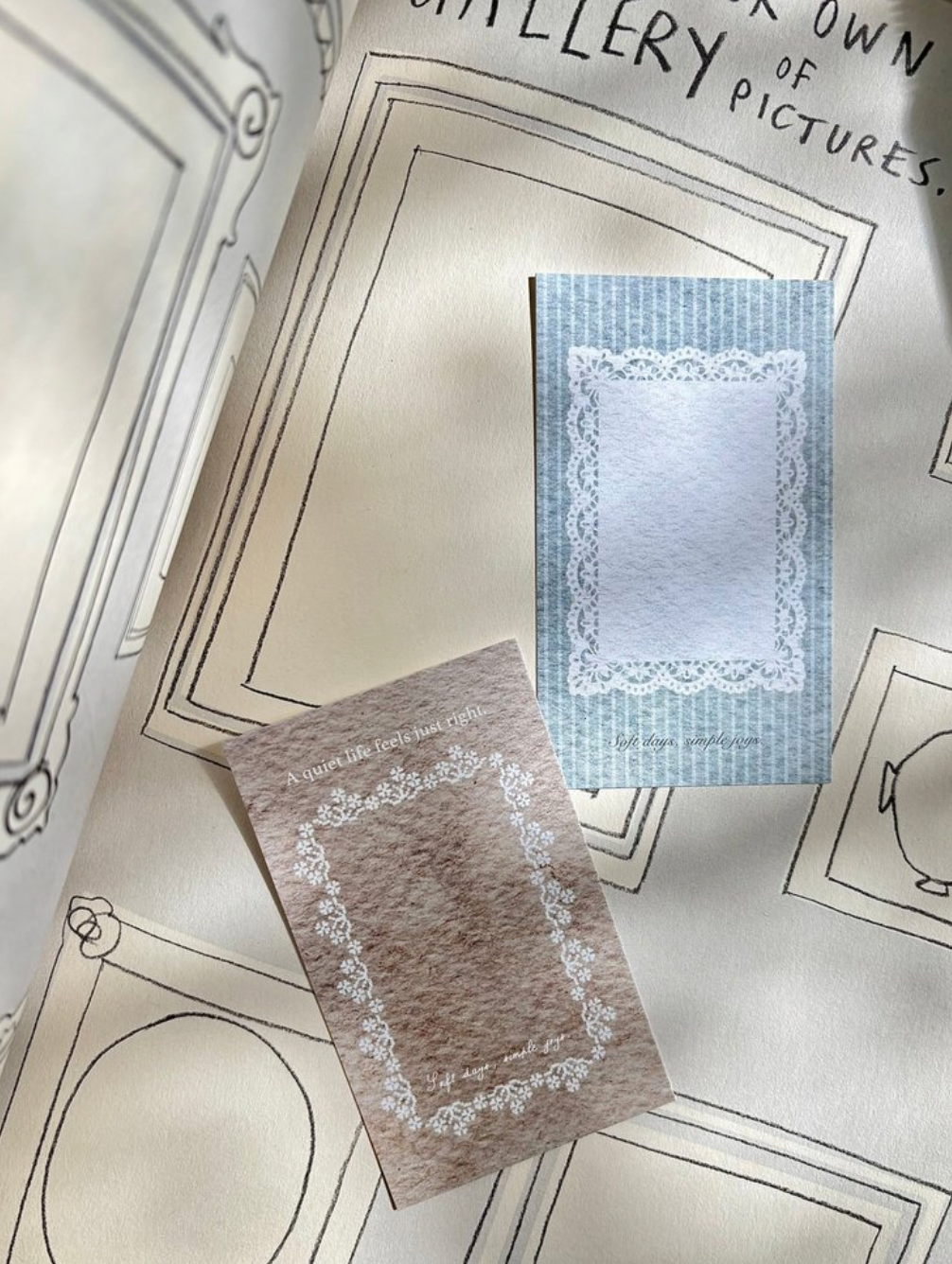Pion Memo Card Set - Lace Frame