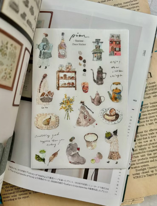 Pion Kiss-cut Paper Sticker - mini girl collection - 4 designs