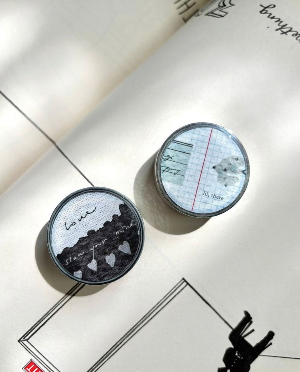 Pion Slim Washi Tape, 2 designs