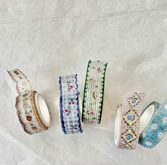 Pion Small Washi Tape - Ribbon Deco Tapes, 5 designs