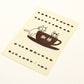 Pottering Cat Letterpress Post Card - Cat and Coffee 2
