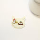 Pottering Cat Enamel Pin - Christmas Cake, Special Edition