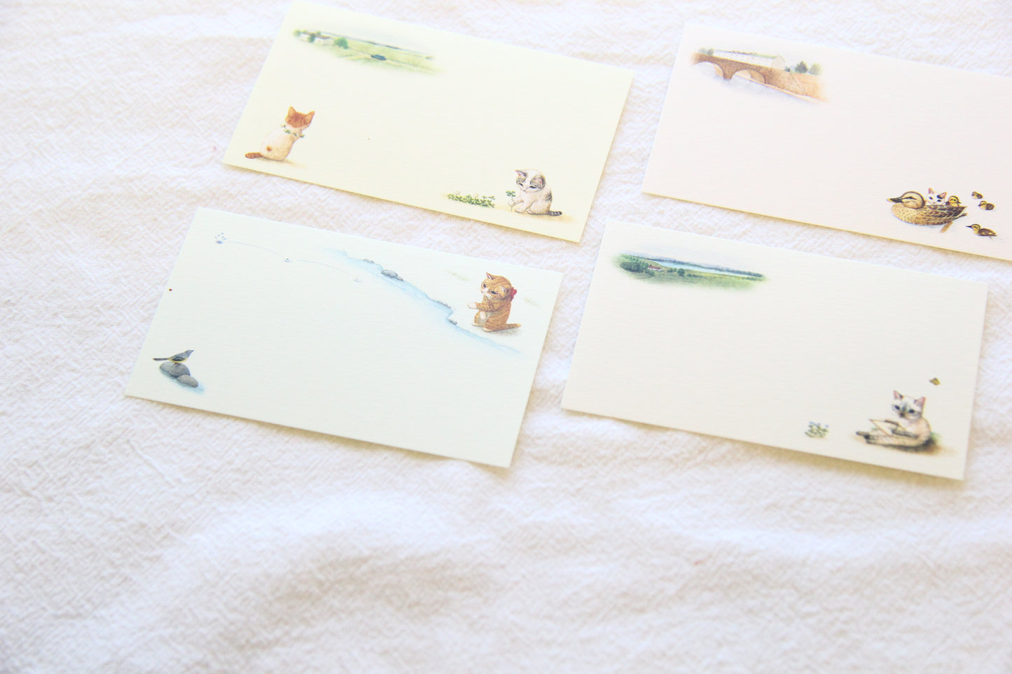 Pottering Cat Message Memo Paper Set - Holiday