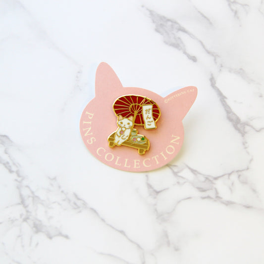 Pottering Cat Enamel Pin - Dango