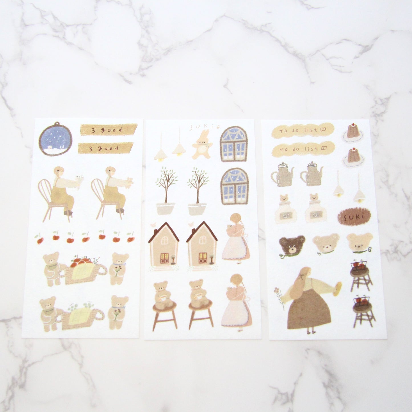 ranmyu washi sticker set - Bear and Girl's Home Cafe