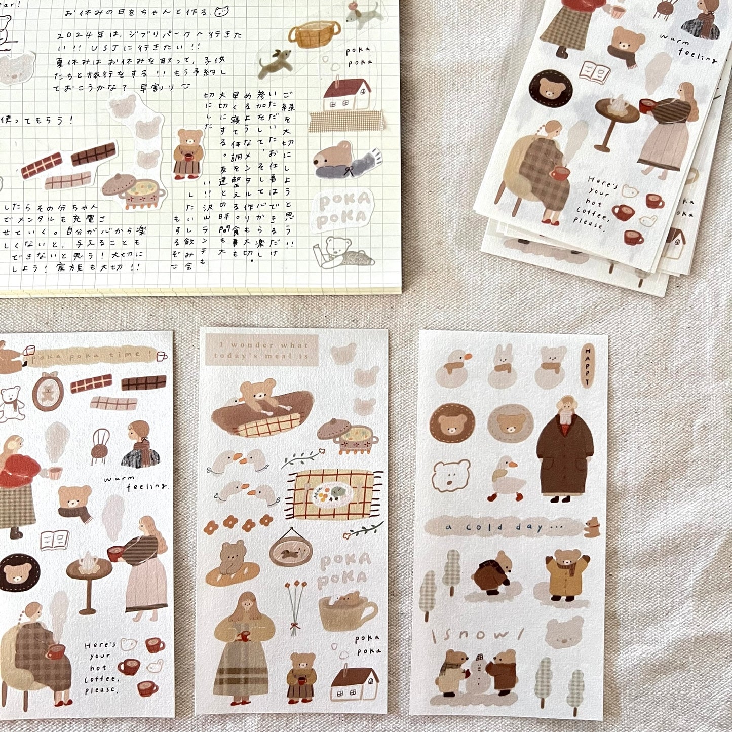 ranmyu washi sticker set - Cozy Season
