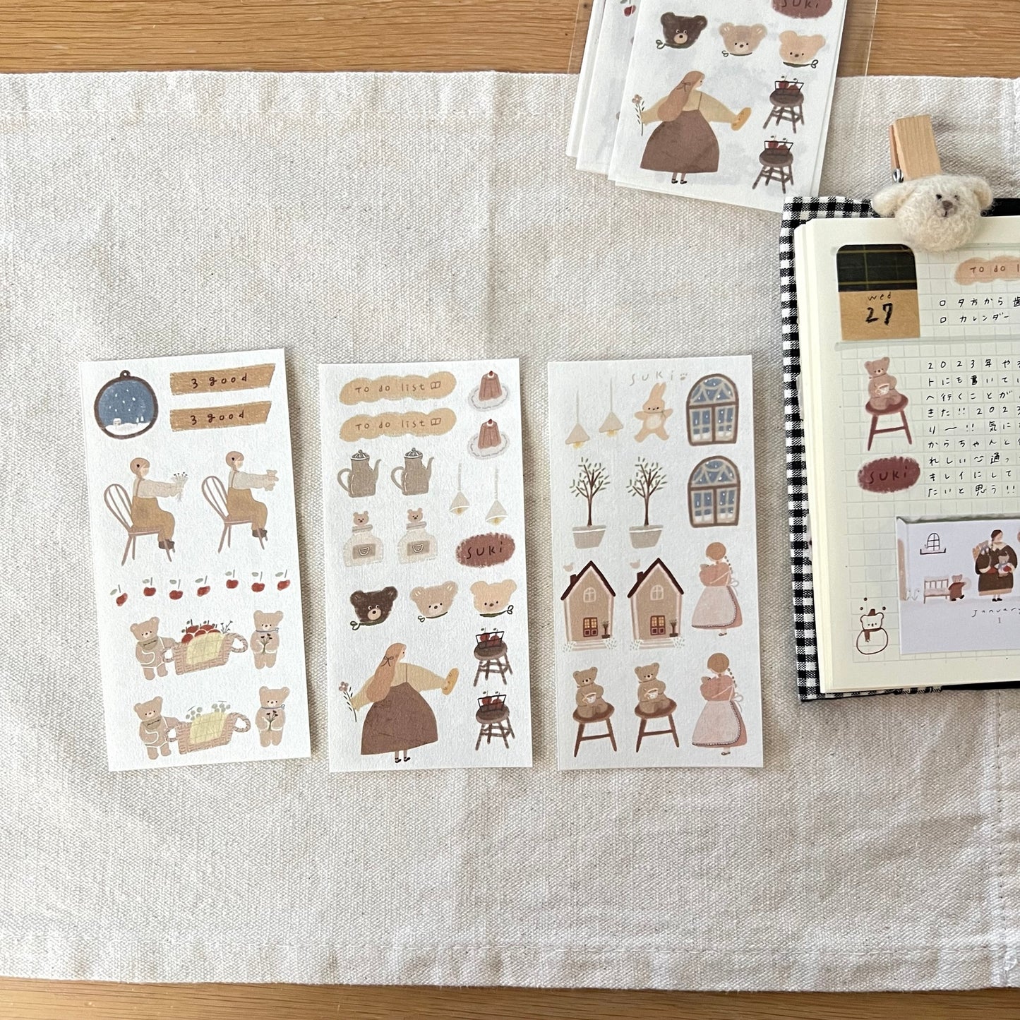ranmyu washi sticker set - Bear and Girl's Home Cafe
