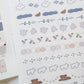 ranmyu A6 washi sticker sheet set - Cream Soda
