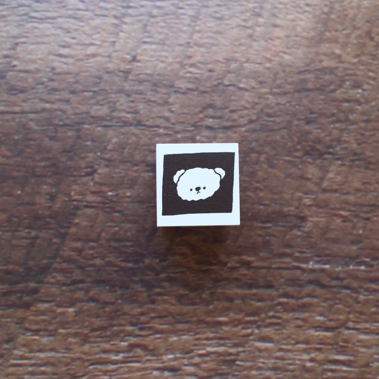 ranmyu Rubber Stamp - Square Fluffy Kuma Stamp