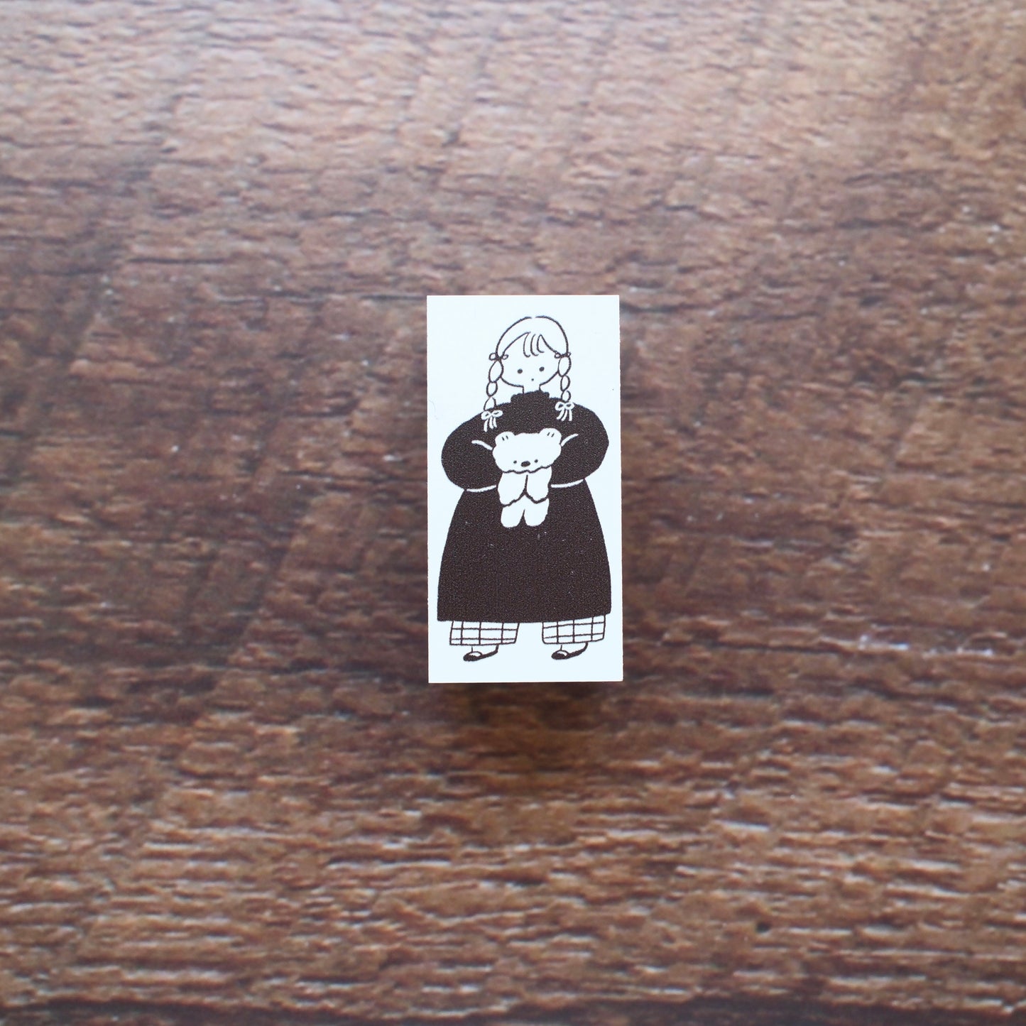 ranmyu Rubber Stamp - Holding A Fluffy Bear