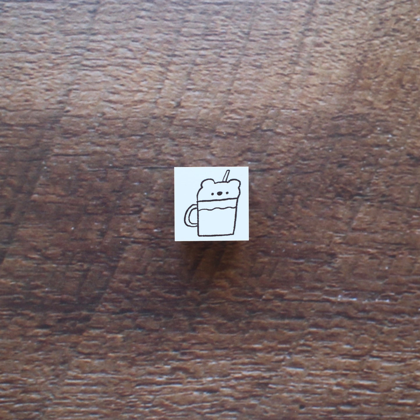ranmyu Rubber Stamp - Kuma Straw Cup