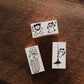 ranmyu Rubber Stamp - 2x4cm, 3 designs