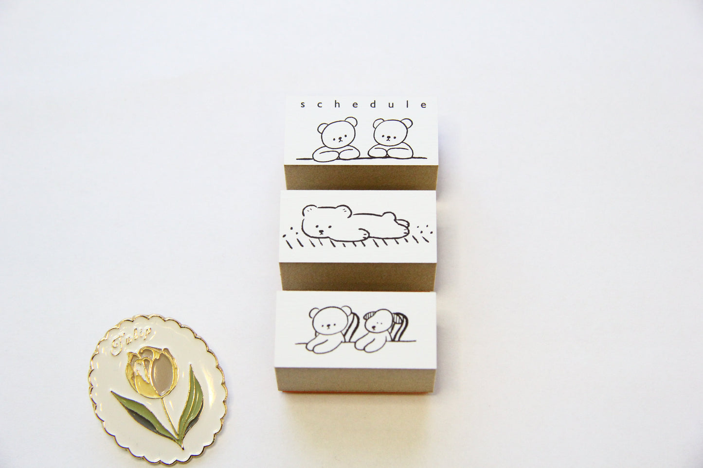 ranmyu Rubber Stamp - Bear and its Smart Friend