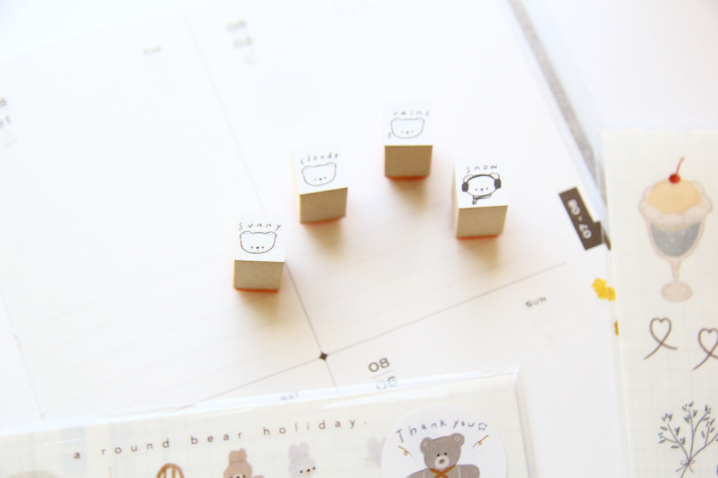 ranmyu Mini Rubber Stamp Set - Weather Set