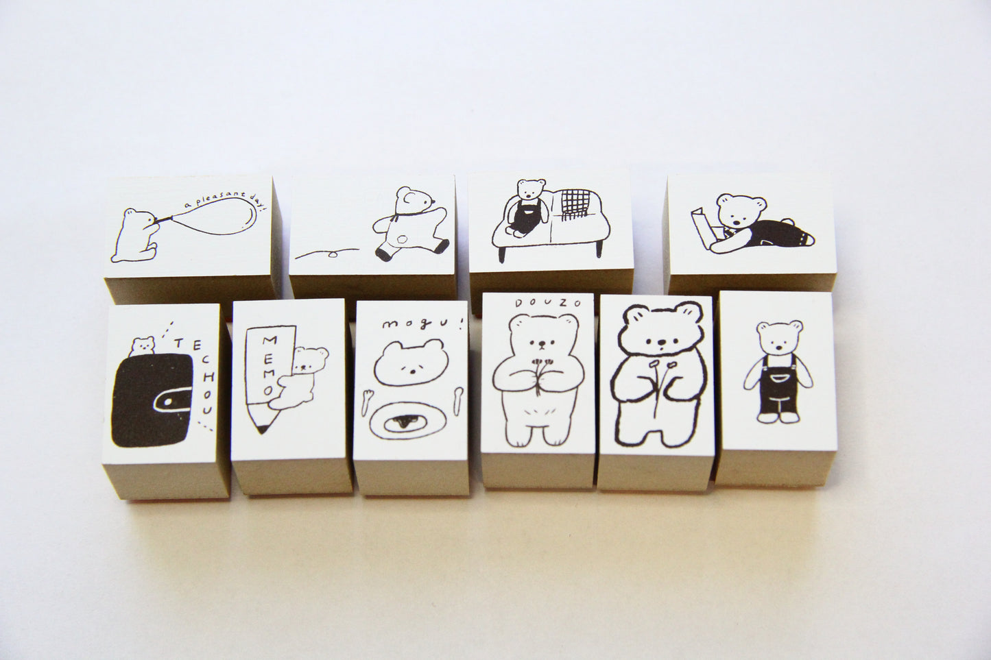 ranmyu Rubber Stamp - Overalls Bear