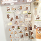 ranmyu Sticker Sheet - Brown Kuma Picnic