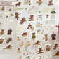 ranmyu Sticker Sheet - Brown Kuma Picnic