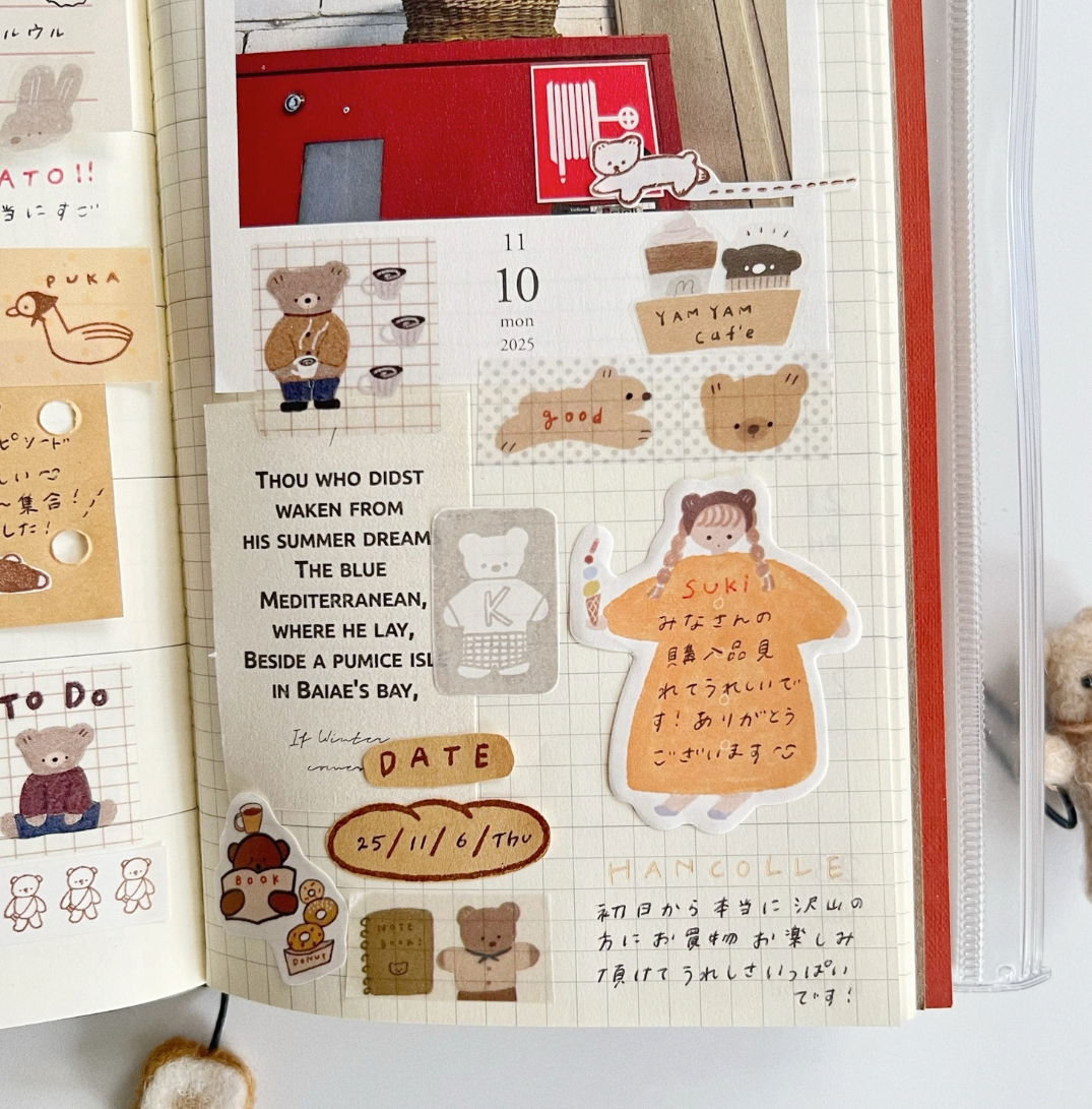 ranmyu die-cut Sticky Notes - Girl Holding Ice Cream Cone