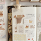 ranmyu die-cut Sticky Notes - Kuma Holding Bread